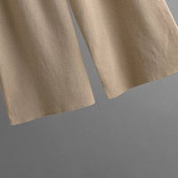 Contrast V-Neck Sweater & Wide Pants Set