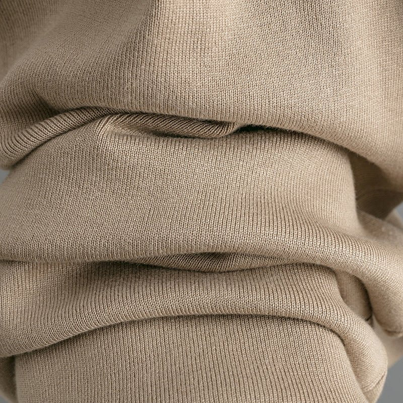 Contrast V-Neck Sweater & Wide Pants Set