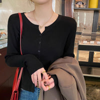 Solid V-Neck Core-Spun Cardigan