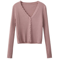 Slim Solid V-Neck Commuter Cardigan