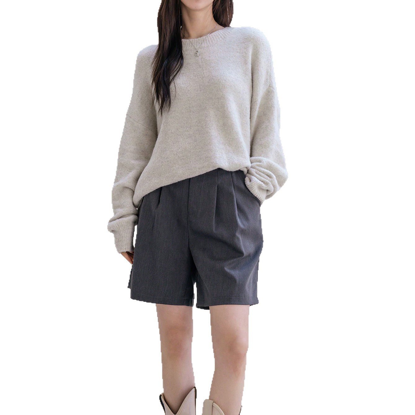 Loose Minimalist Knit Pullover