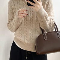 Loose Retro Thick Lapel Cardigan