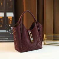 Gradient Snake Print Bucket Bag