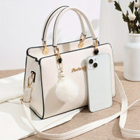 Solid Mini Multi-Layer Pom-Pom Bag