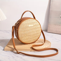 Vintage Woven Straw Beach Tote