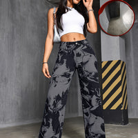 Straight-Leg Mid-Rise Jeans - Washed Denim DK5516