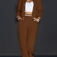 Women's Solid Color Polyester Suit