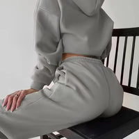 Women's Autumn/Winter New Solid Color Hoodie Set