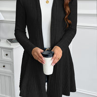 Elegant Textured Loose-Fit Cardigan - Mid-Stretch