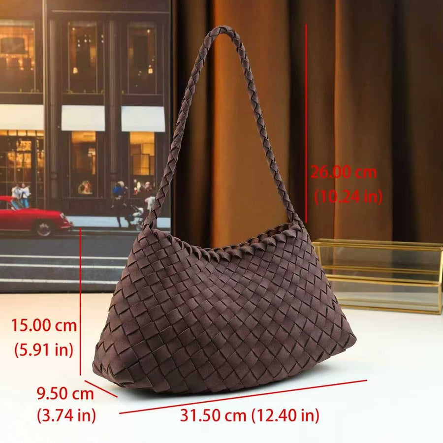 Mindia Houndstooth Woven Shoulder Bag