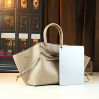 Large Drawstring Tote Bag | Elegant Shoulder & Crossbody