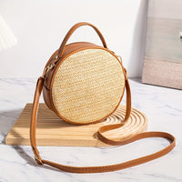 Vintage Woven Straw Beach Tote