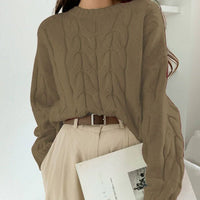 Dew Plush Cable Knit Pullover