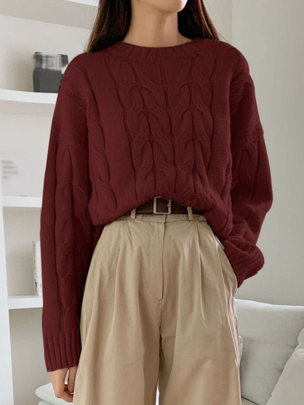 Dew Plush Cable Knit Pullover