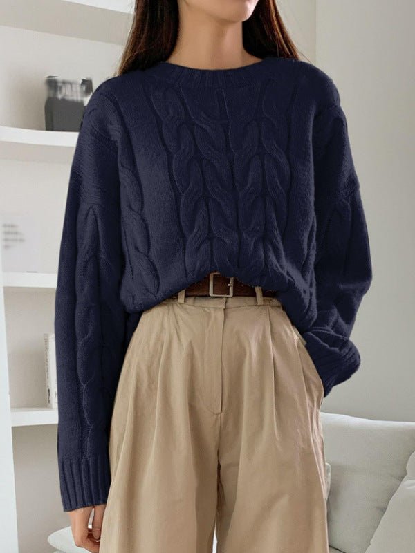 Dew Plush Cable Knit Pullover