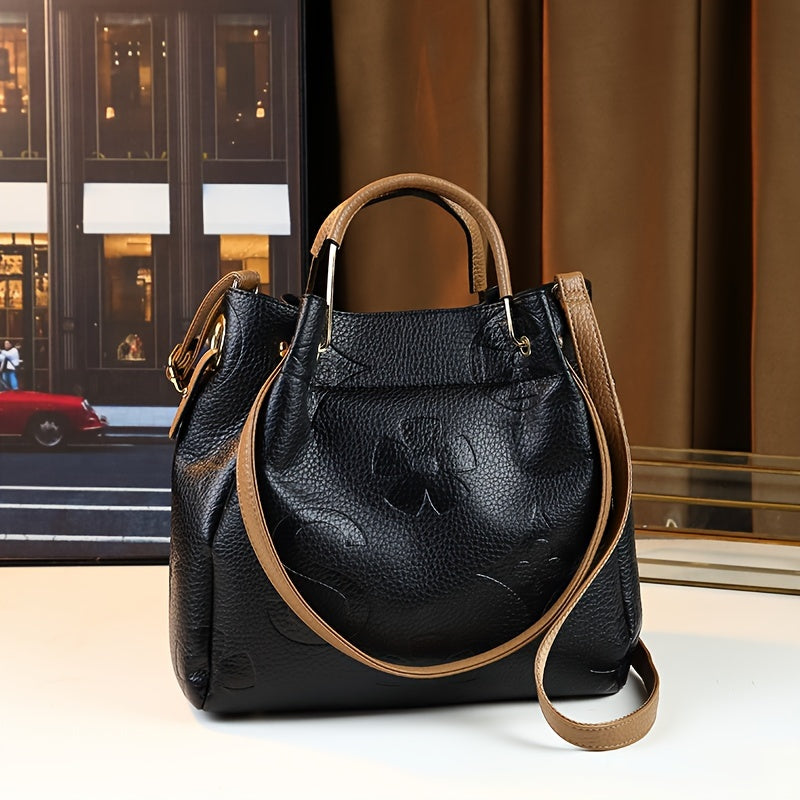 Chic Black Diamond Argyle - Tote with Adjustable Strap