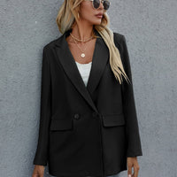 Clasi Flap Detail Double Button Blazer