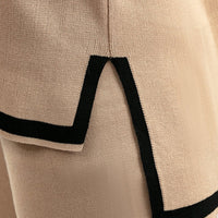 Contrast Split Short Sleeve & Wide Pants Set