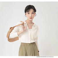 Slim Fit Polo-Collar Cardigan