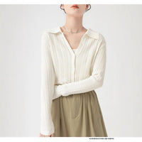 Slim Fit Polo-Collar Cardigan