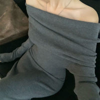 Slim One-Shoulder Pullover Dress