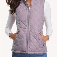 Elegant Lightweight Quilted Stand-Collar Vest
