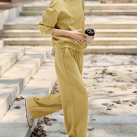 XWI Women's Embroidered Letter Sweatshirt & Pants Set