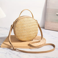 Vintage Woven Straw Beach Tote
