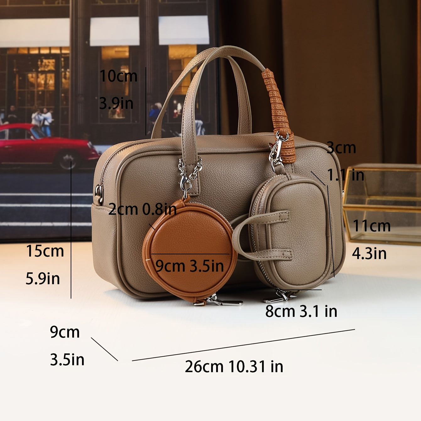 3-Piece Casual Boston Bag Set