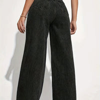 CPUY Mid-Waist Straight Leg Jeans - Cotton Blend Slight Stretch Denim