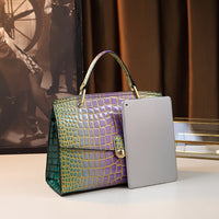 Fashion Yellow Crocodile Pattern Commuter Tote