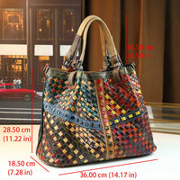 Mindia Leather Woven-Style Tote