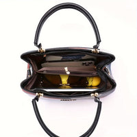 Small Plaid Handbag with Pom-Pom (Multi-Layer)