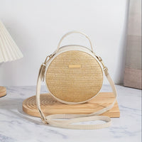 Vintage Woven Straw Beach Tote