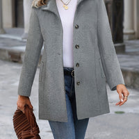 Women's Elegant Gray Fleece Jacket