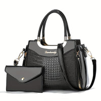 Small Alligator-Print Crossbody Bag