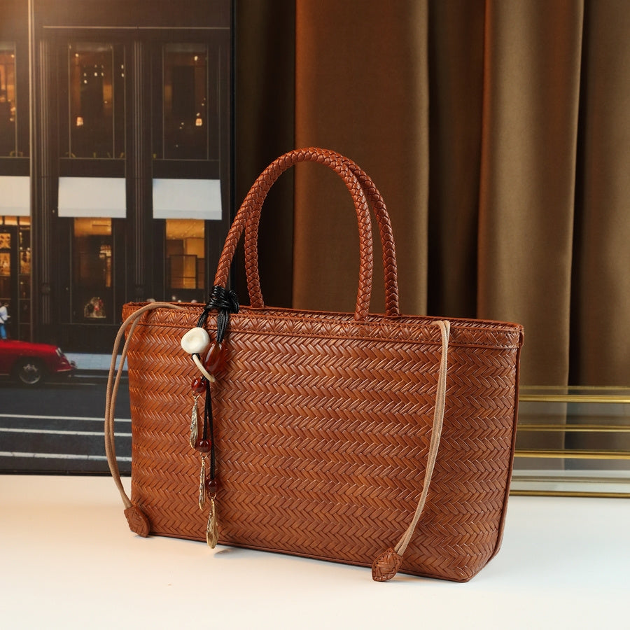 Large Coffee Brown Tote Bag