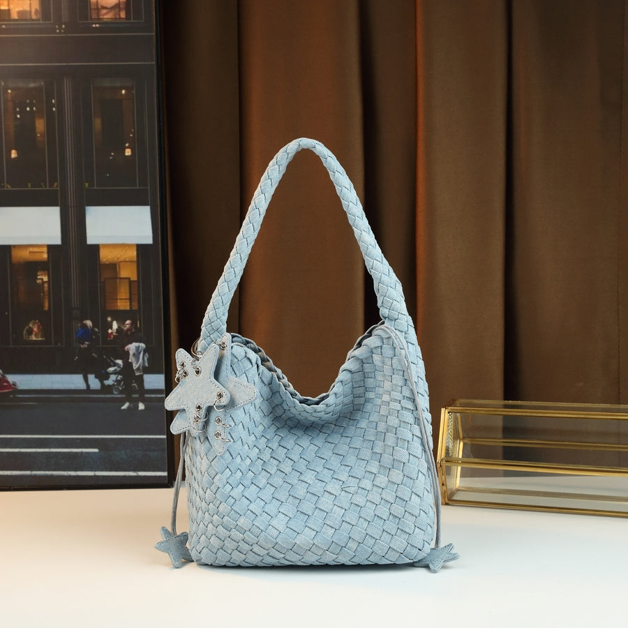 Bucket Bag Set | Handwoven Burgundy Large