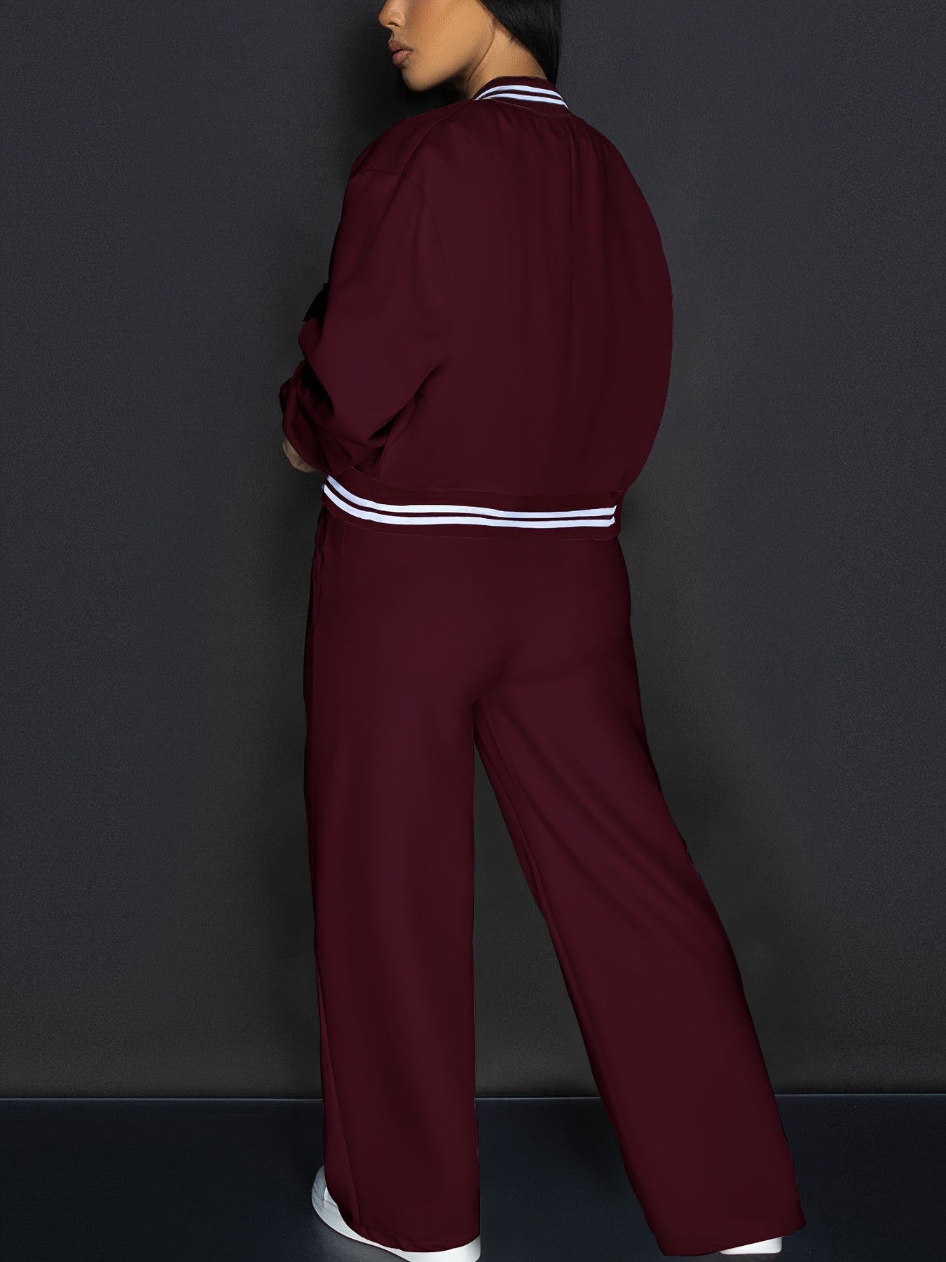 Women's Solid Color Polyester Suit