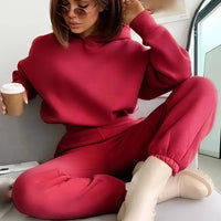 Women's Autumn/Winter New Solid Color Hoodie Set