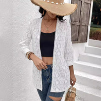 Elegant Lace Spliced Cardigan