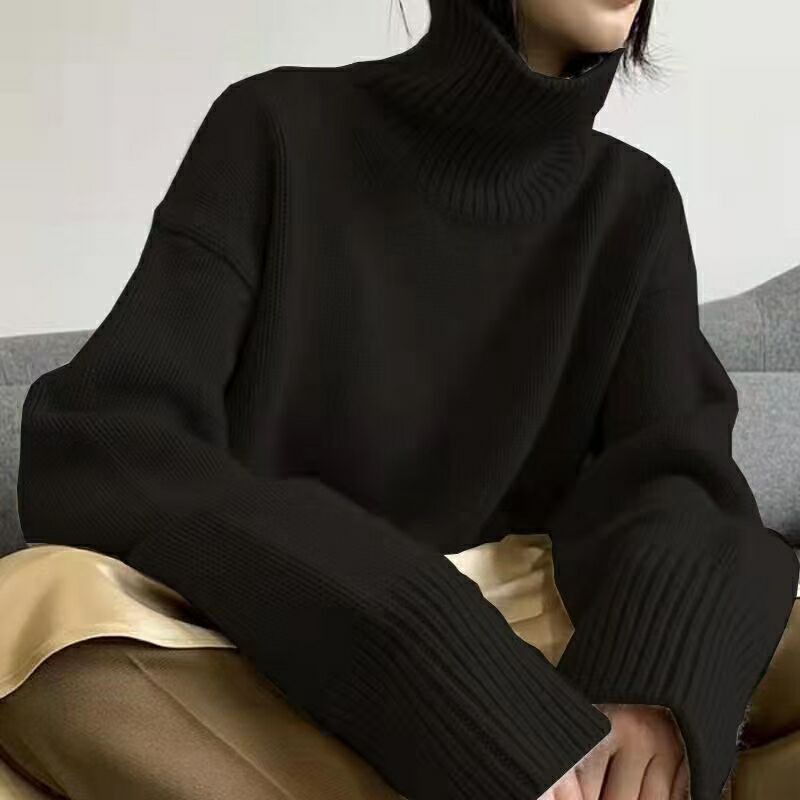 Elegant Loose Turtleneck Pullover