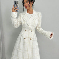 Elenzya White Fur Trim Coat