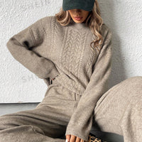 Essnce Loose Crew Neck Sweater & Pants Set