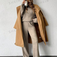 Essnce Loose Crew Neck Sweater & Pants Set