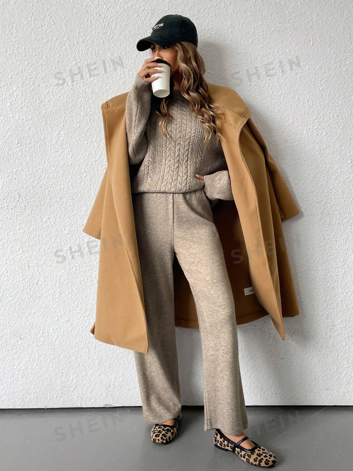 Essnce Loose Crew Neck Sweater & Pants Set