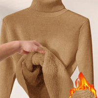 Thick Fluffy Slim High Neck Sweater