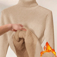 Thick Fluffy Slim High Neck Sweater