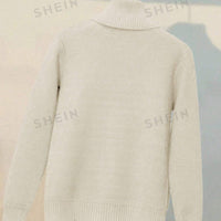 Thick Fluffy Slim High Neck Sweater