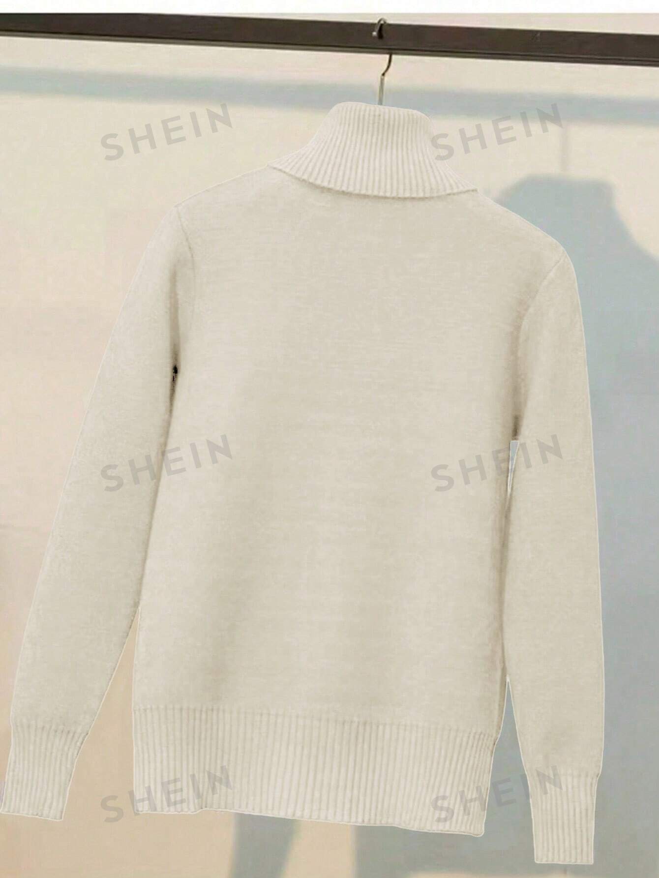 Thick Fluffy Slim High Neck Sweater